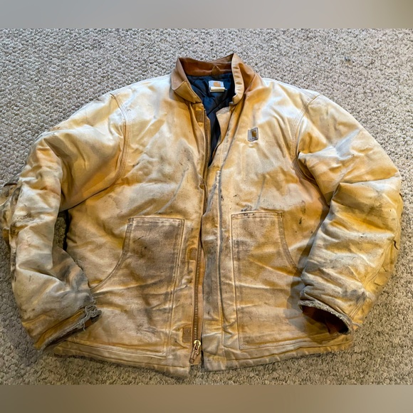 Carhartt Coat Mens LargeT Detroit Arctic Vintage Streetwear Quilted Duck Utility - Picture 1 of 5